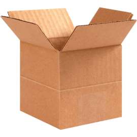 Global Industrial Multi Depth Cardboard Corrugated Boxes, 4"L x 4"W x 4"H, Kraft