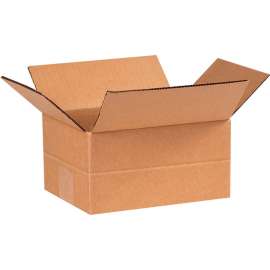 Global Industrial Multi Depth Cardboard Corrugated Boxes, 8"L x 6"W x 4"H, Kraft