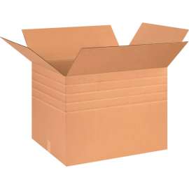 Global Industrial Heavy Duty Multi Depth Cardboard Corrugated Boxes, 26"L x 20"W x 20"H, Kraft