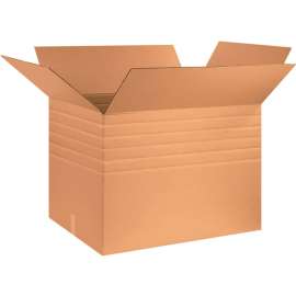Global Industrial Heavy Duty Multi Depth Cardboard Corrugated Boxes, 32"L x 24"W x 24"H, Kraft