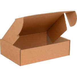 Global Industrial Corrugated Tab Lock Literature Mailers, 12-1/8"L x 9-1/4"W x 3"H, Kraft