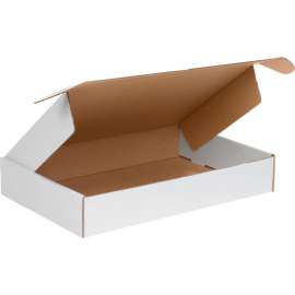 Global Industrial Corrugated Tab Lock Literature Mailers, 24"L x 14"W x 4"H, White