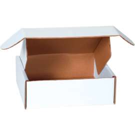 Global Industrial Corrugated Tab Lock Literature Mailers, 8"L x 8"W x 2-3/4"H, White