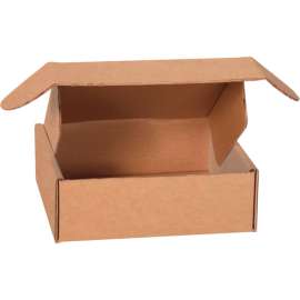 Global Industrial Corrugated Tab Lock Literature Mailers, 8"L x 8"W x 2-3/4"H, Kraft