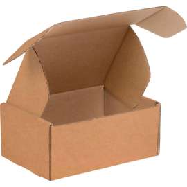 Global Industrial Corrugated Tab Lock Literature Mailers, 9"L x 6-1/4"W x 2"H, Kraft