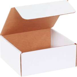 Global Industrial Corrugated Literature Mailers, 7-1/2"L x 7"W x 3-1/4"H, White