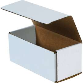 Global Industrial Corrugated Mailers, 7-1/2"L x 3-1/2"W x 3-1/4"H, White