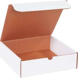 Global Industrial Corrugated Literature Mailers, 10"L x 10"W x 3"H, White