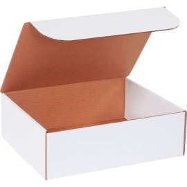 Global Industrial Corrugated Literature Mailers, 12"L x 10"W x 4"H, White