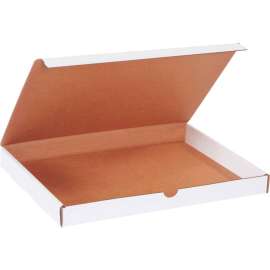 Global Industrial Corrugated Literature Mailers, 13"L x 10"W x 1-1/4"H, White