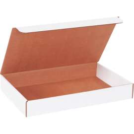 Global Industrial Corrugated Literature Mailers, 14-1/8"L x 8-3/4"W x 2"H, White