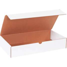 Global Industrial Corrugated Literature Mailers, 16"L x 8"W x 3"H, White