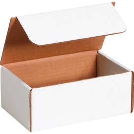Global Industrial Corrugated Literature Mailers, 7-1/8"L x 4-1/2"W x 3"H, White