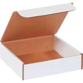 Global Industrial Corrugated Literature Mailers, 7"L x 7"W x 2"H, White