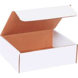 Global Industrial Corrugated Literature Mailers, 9"L x 7-1/2"W x 3"H, White