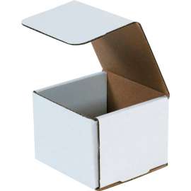 Global Industrial Corrugated Mailers, 4-3/8"L x 4-3/8"W x 3-1/2"H, White