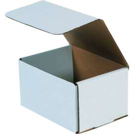Global Industrial Corrugated Mailers, 6-1/2"L x 4-7/8"W x 3-3/4"H, White