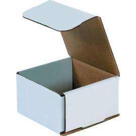 Global Industrial Corrugated Mailers, 4-3/8"L x 4-3/8"W x 2-1/2"H, White