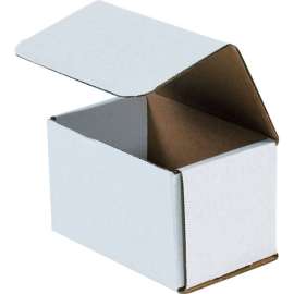 Global Industrial Corrugated Mailers, 5-1/2"L x 3-1/2"W x 3-1/2"H, White