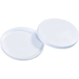 Plastic End Caps, 6" Dia., White, 100/Pack