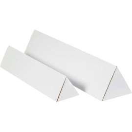 Global Industrial Triangle Mailing Tubes, 2"W x 24-1/4"L, White