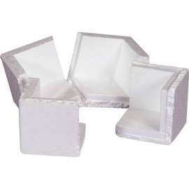 Global Industrial Foam Corners, 3-3/4"L x 3-3/4"W x 3-3/4"H, White, 400/Pack