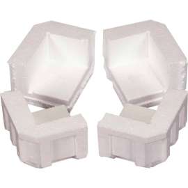 Global Industrial Foam Corners, 4-7/8"L x 4"W x 3-1/4"H, White, 320/Pack