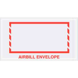 Panel Face Envelopes, "Airbill Envelope" Print, 10"L x 5-1/2"W, Red, 1000/Pack