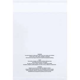Global Industrial Resealable Suffocation Warning Poly Bags W/ Vent Holes 14"W x 20"L 1.5 Mil
