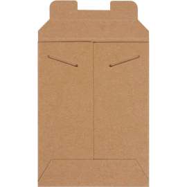Stayflats Tab Lock Mailers, 6"W x 8"L, Kraft, 100/Pack