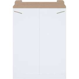 Stayflats Tab Lock Mailers, 18"W x 24"L, White, 50/Pack
