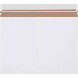 Stayflats Lite Side Loading Mailers, 12-1/4"W x 9-3/4"L, White, 200/Pack