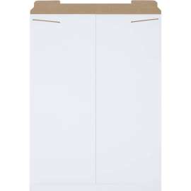 Stayflats Tab Lock Mailers, 20"W x 27"L, White, 50/Pack