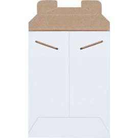 Stayflats Tab Lock Mailers, 6"W x 8"L, White, 100/Pack