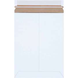 Self Seal Stayflats Mailers, 9"W x 11-1/2"L, White, 100/Pack