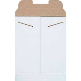 Stayflats Tab Lock Mailers, 9"W x 11-1/2"L, White, 100/Pack