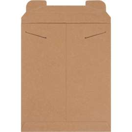 Stayflats Tab Lock Mailers, 11"W x 13-1/2"L, Kraft, 100/Pack