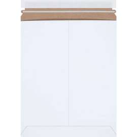 Self Seal Stayflats Mailers, 11"W x 13-1/2"L, White, 100/Pack