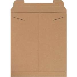 Stayflats Tab Lock Mailers, 12-3/4"W x 15"L, Kraft, 100/Pack