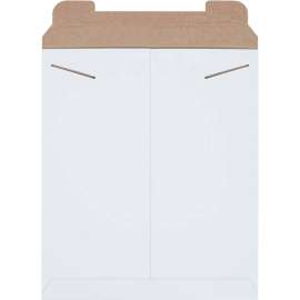 Stayflats Tab Lock Mailers, 12-3/4"W x 15"L, White, 100/Pack