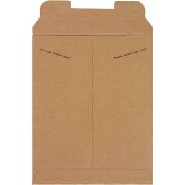 Stayflats Tab Lock Mailers, 9-3/4"W x 12-1/4"L, Kraft, 100/Pack