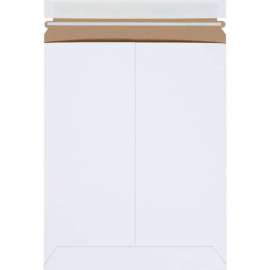 Self Seal Stayflats Plus Mailers, 9-3/4"W x 12-1/4"L, White, 100/Pack