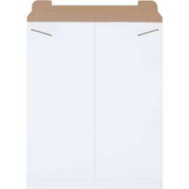 Stayflats Tab Lock Mailers, 17"W x 21"L, White, 100/Pack