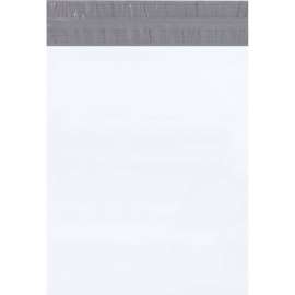Global Industrial Returnable Poly Mailers, 14"W x 17"L, 2.5 Mil, White, 100/Pack