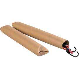 Crimped End Mailing Tubes, 2" Dia. x 20"L, 0.06" Thick, Kraft, 50/Pack