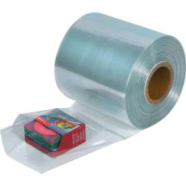 Global Industrial PVC Shrink Tubing, 100 Ga., 8"W x 1500'L, Clear, 1 Roll