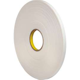 3M 4462 Double Sided Foam Tape 1/2" x 5 Yds. 1/32" Thick White