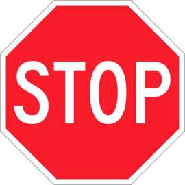 Brady 115589 Stop Sign, 12"H X 12"W, HIP Reflective Sign, Aluminum, 12"W x 12"H