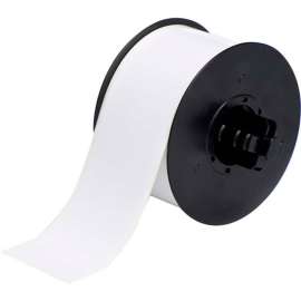 Brady B30 Indoor-Outdoor Industrial Vinyl Labels, 2-1-4"W X 100'L, White, B30C-2250-595-WT