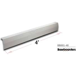 Baseboarders Premium Series 4 ft Steel Easy Slip-on Baseboard Heater Cover, White